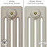 CI-RC-CREAM-010 - Richmond Cream 4 Column Victorian Cast Iron Radiator H660mm x W1146mm CI-RC-CREAM-010 - Richmond Cream 4 Column Victorian Cast Iron Radiator H660mm x W1146mm